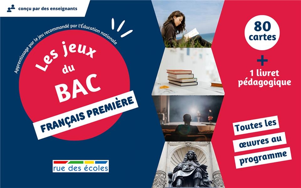 Les Jeux du Bac - Français Première: 80 cartes + 1 livret pédagogique