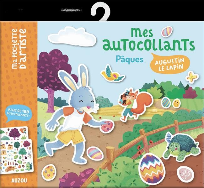 Ma pochette d'autocollants Pâques Augustin le lapin