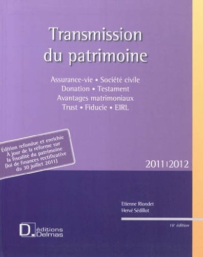 Transmission du patrimoine 2011-2012