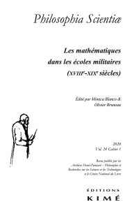 Philosophia Scientiae Vol. 24/1 - les Mathématiques Dans les Ecoles Militaires (Xviiie-Xixe Siecles)