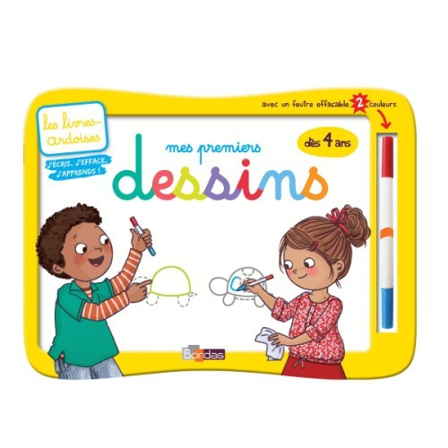 Livres-ardoises - Mes premiers dessins + 1 feutre 2 couleurs
