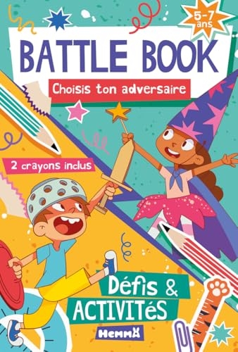 Battle book - 5-7 ans - défis et activités - 2 blocs d'activités - jeux - 2 crayons