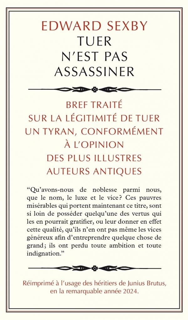 Tuer n'est pas assassiner