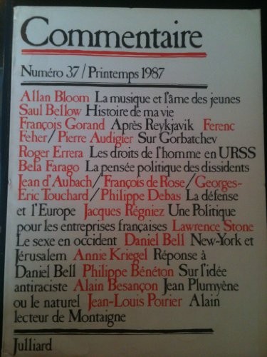 Commentaire n° 37 - Printemps 1987