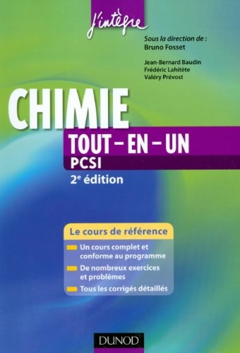 Chimie tout-en-un PCSI - 2e édition - Cours et exercices corrigés