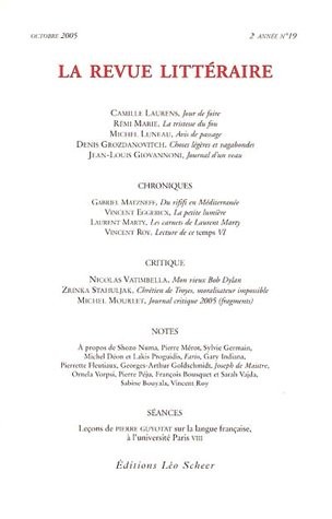 Revue Littéraire, numéro 19 - Octobre 2005