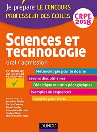 Sciences et technologie - Professeur des écoles - Oral, admission - CRPE 2018