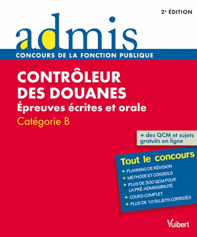 Concours Contrôleur des douanes, Épreuves écrites et orale Catégorie B, Admis Tout le concours
