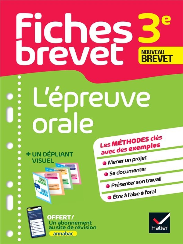 Fiches brevet L'épreuve orale 3e Brevet 2023: fiches de révision & quiz