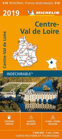 Carte Centre-Val de Loire Michelin 2019