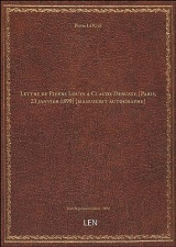 Lettre de Pierre Louys à Claude Debussy, [Paris, 23 janvier 1899] (manuscrit autographe) [édition 1899]