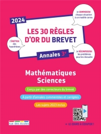 Les 30 règles d'or du brevet mathématiques-sciences