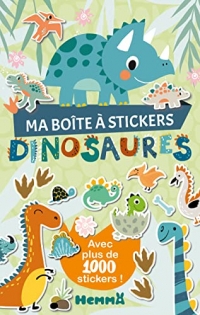 Ma boite à stickers - Dinosaures – Boîte métal avec 1000 stickers – Dès 3 ans