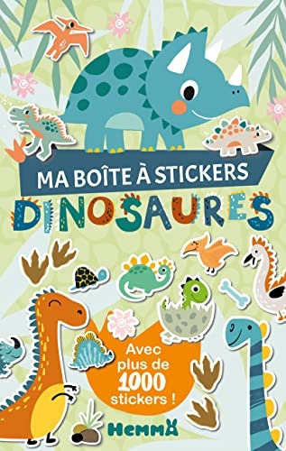 Ma boite à stickers - Dinosaures – Boîte métal avec 1000 stickers – Dès 3 ans