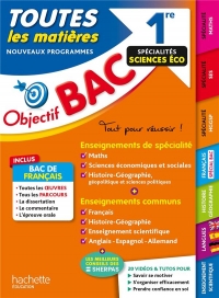 Objectif Bac 2024 - 1re Spécialités sciences éco Toutes les matières