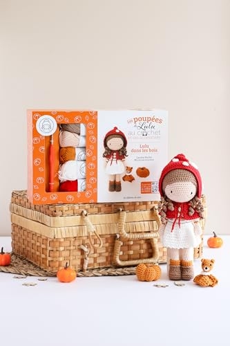 Coffret Poupée de Lulu au crochet et ses accessoires: Lulu dans les bois