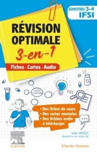 Révision optimale 3 en 1 _ Semestres 3 et 4 IFSI: Fiches-Cartes-Audio