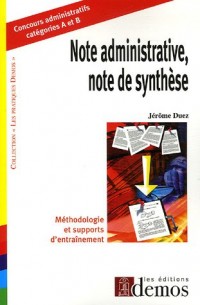 Note administrative, note de synthèse