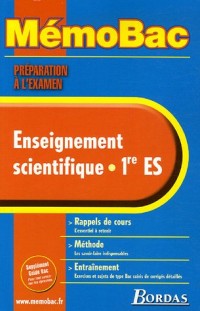 MEMO PREPA EXAM ENS SCIEN 1ERE ES (Ancienne Edition)