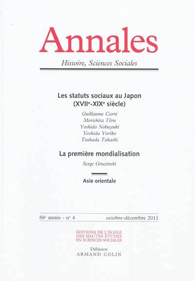 Annales. Histoire, Sciences sociales - Vol. 66 (4/2011)