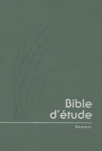 Bible d'étude Semeur, édition 2005, souple cuir Torino gris, tranche argentée