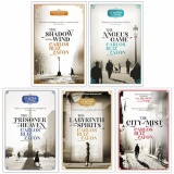 The Cemetery of Forgotten Series Books 1 - 5 Collection Set by Carlos Ruiz Zafon (Shadow of the Wind, Angel's Game, Prisoner of Heaven, Labyrinth of the Spirits & The City of Mist)