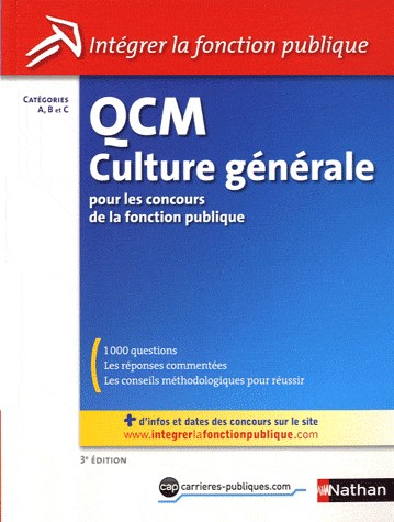 QCM Culture générale - Catégorie A, B, C - 3ème édition