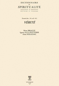 VÉRITÉ (Dictionnaire de spiritualité)