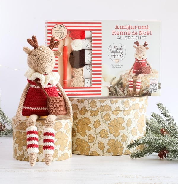 Coffret Amigurumi Renne de Noël au crochet