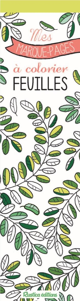Mes marque-pages à colorier : Feuilles