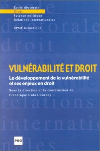 Vulnérabilité et droit. Le développement de la vulnérabilité et ses enjeux en droit