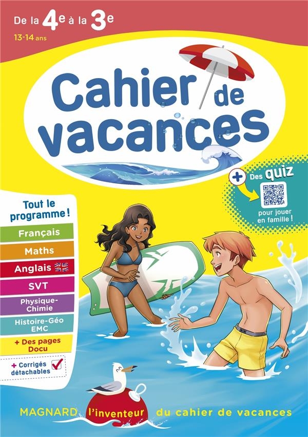 Cahier de vacances 2023, de la 4e vers la 3e: Magnard, l'inventeur des cahiers de vacances