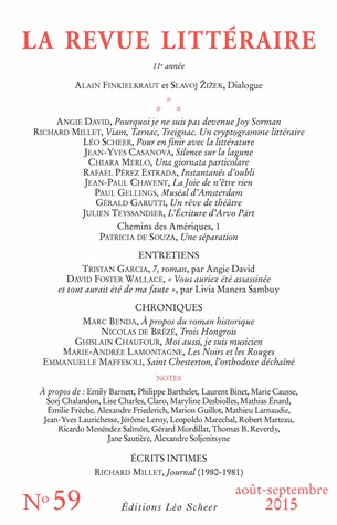 la Revue littéraire n° 59 (août-septembre 2015)