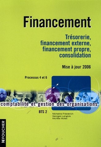 Financement : Trésorerie, financement externe, financement propre, consolidation Processus 4 et 6 BTS 2 (Ancienne Edition)