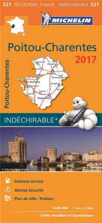 Carte Poitou-Charentes Michelin 2017