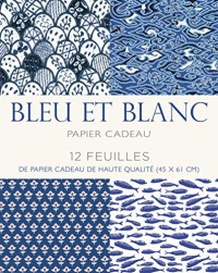 Bleu et blanc - Papier cadeau