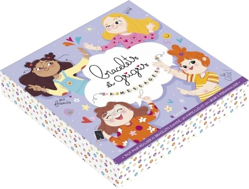 Mes bracelets et grigris à messages – Un coffret pour créer des bracelets d'amitié avec des perles, des perles à lettres et du fil – À partir de 6 ans