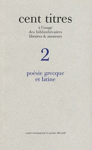 Poésie grecque et latine