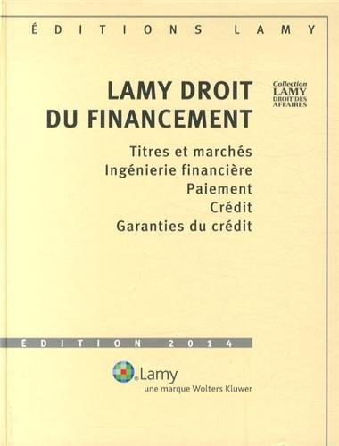 Lamy droit du financement