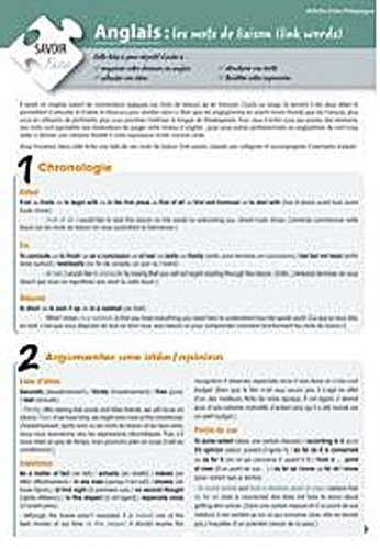 Anglais, les mots de liaison (link words)