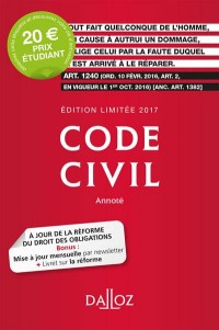 Code civil 2017. Édition limitée - 116e éd.