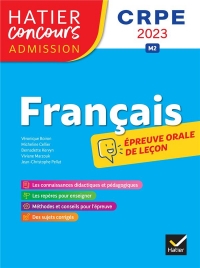 Français - CRPE 2023-2024 - Epreuve orale d'admission