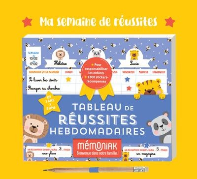 Tableau de réussites hebdomadaires Mémoniak, max 3 enfants, perpétuel