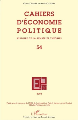 Cahiers d'économie politique, N° 54 :