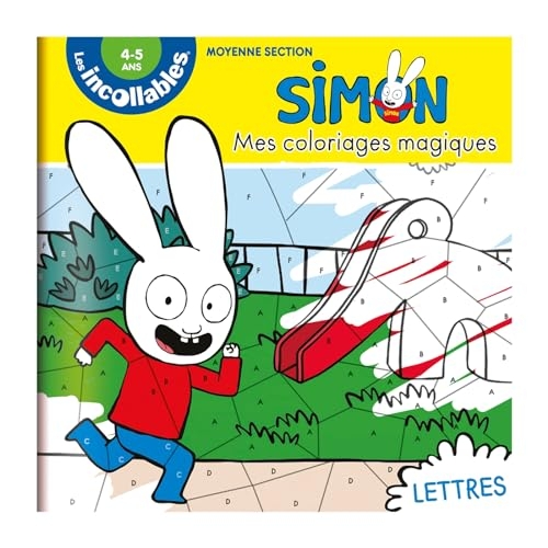 Les incollables - Mes coloriages magique Simon - Lettres