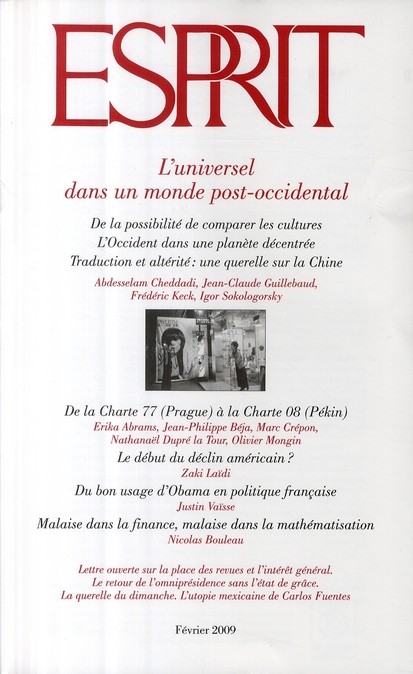 Revue Esprit Février 2009 : L'universel dans un monde post-occidental