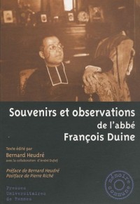 Souvenirs et observations de l'abbé François Duine