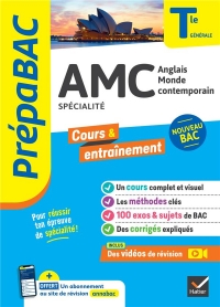 Prépabac AMC (Anglais monde contemporain) Tle générale (spécialité) - Bac 2024: nouveau programme de Terminale