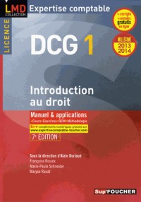 DCG 1 Introduction au droit 7e édition Millésime 2013-2014