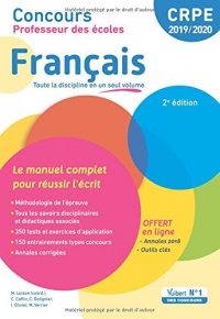 Concours Professeur des écoles - Français - Le manuel complet pour réussir l'écrit - Nouveaux programmes - CRPE 2019-2020